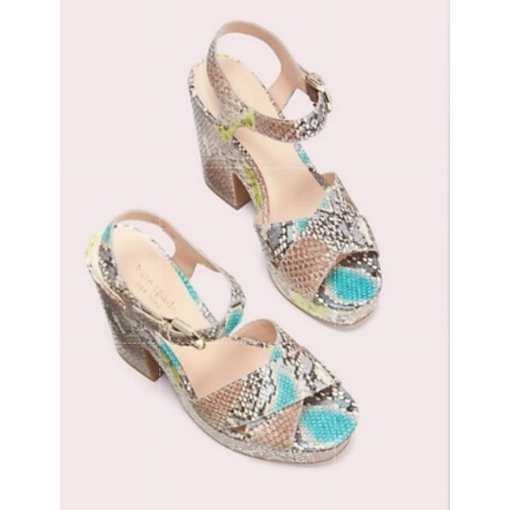 Kate Spade Shoes Women's Size 8.5 Grace Lemon Sorbet Platform Heels New